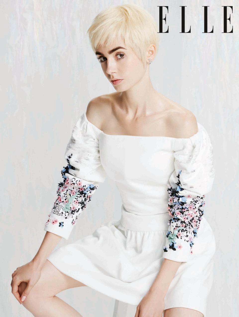 Lily Collins for Elle UK