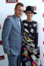 Lleyton Hewitt and wife Bec Hewitt at the big race.