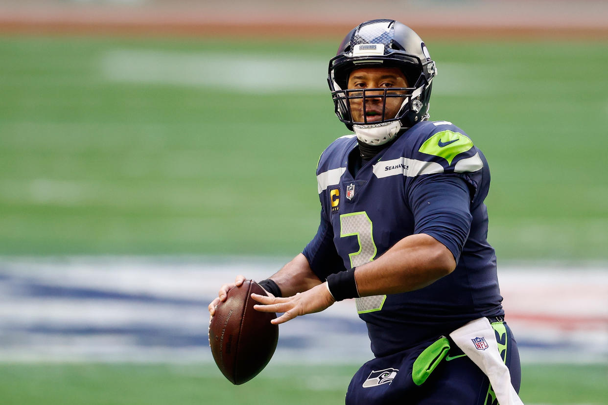 Quarterback Russell Wilson #3 of the Seattle Seahawks