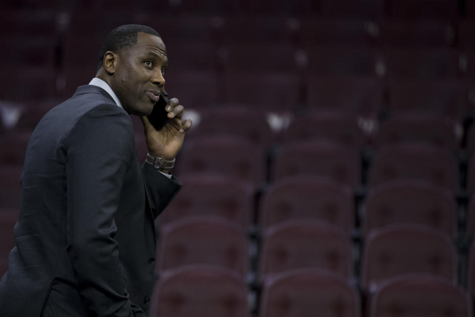 Philadelphia 76ers general manager Elton Brand has made 10 trades in just over a year. (Mitchell Leff/Getty Images)