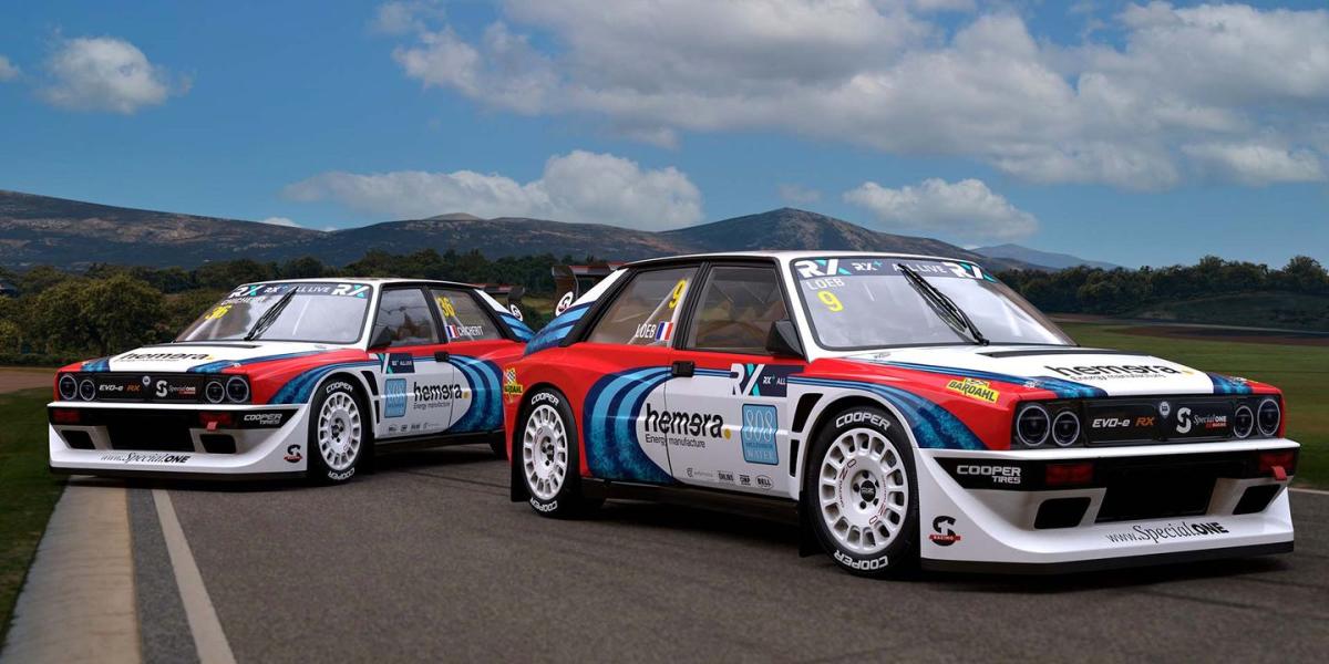 Sébastien Loeb 's Electric Lancia Delta Looks Perfect