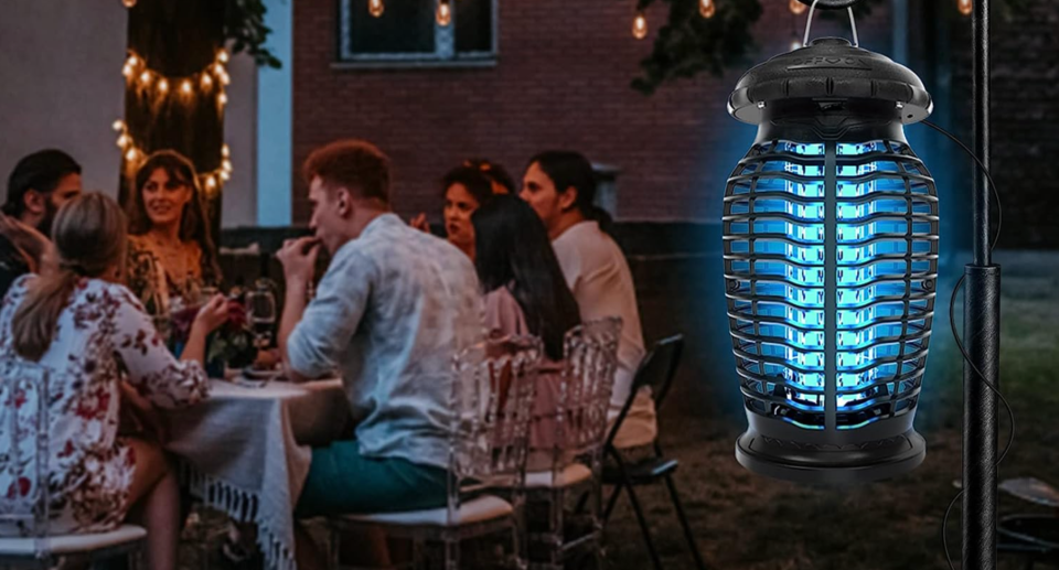 bug zapper, amazon canada bug zapper with people eating dinner outside/outdoors