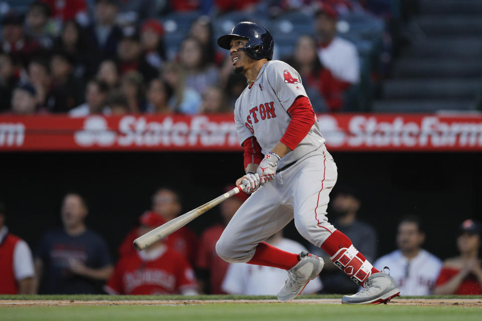 Mookie Betts is a big reason why the Red Sox are off to their best start in franchise history and own the No. 1 spot in Yahoo Sports MLB's Power Rankings. (AP)