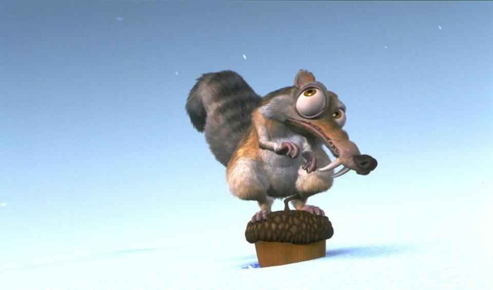 Scrat on an acorn