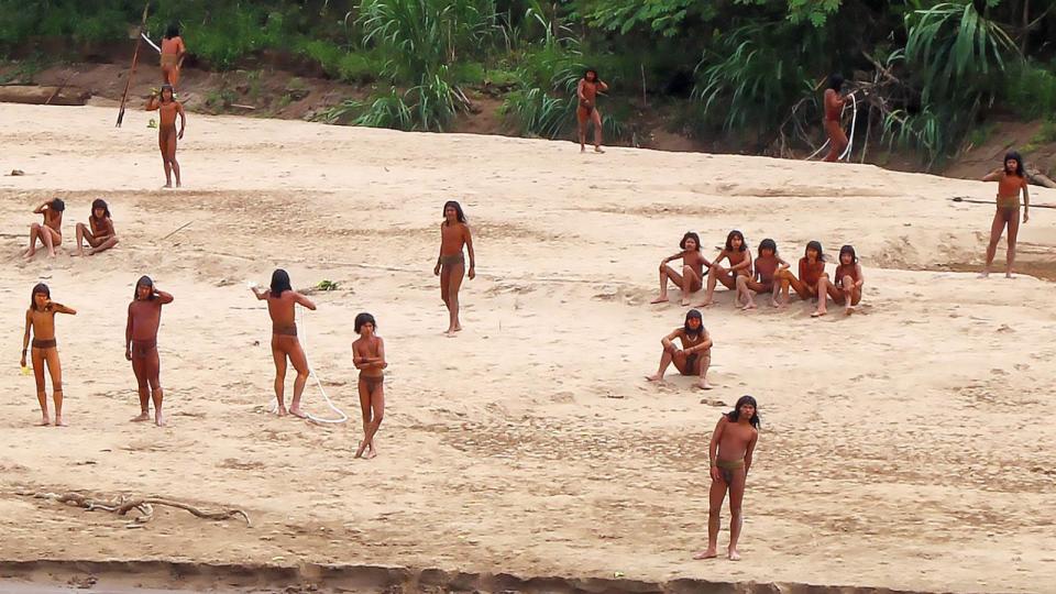 PHOTO: Dozens of uncontacted people deep in the Peruvian Amazon have been captured on camera just several miles from a number of logging areas, a human rights group said, and they are believed to be from the largest uncontacted tribe in the world. (Survival International)