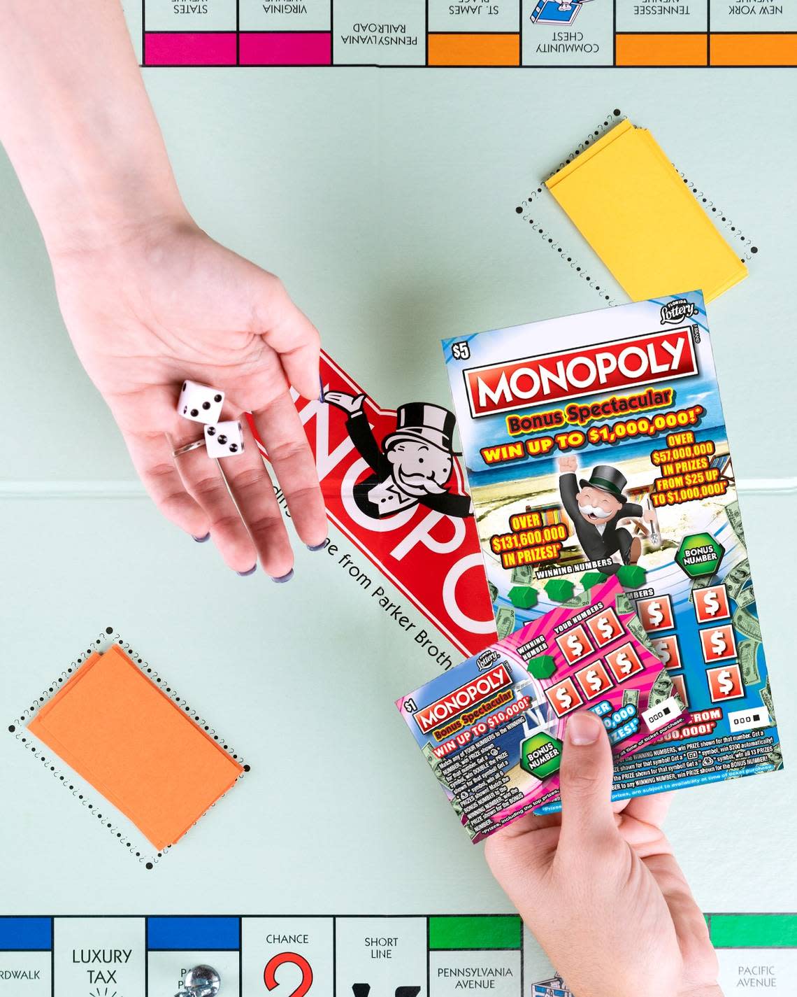 The $5 Monopoly Doubler scratch-off game launched on July 4 and features more than $132 million in cash prizes, including 12 top prizes of $1 million.