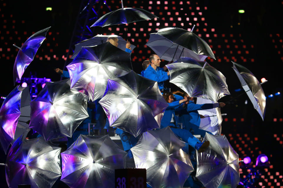LONDON, ENGLAND - AUGUST 29: Artists perform during the Opening Ceremony of the London 2012 Paralympics at the Olympic Stadium on August 29, 2012 in London, England. (Photo by Dan Kitwood/Getty Images)