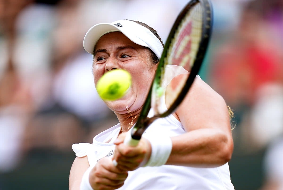 Jelena Ostapenko lost in three sets (Aaron Chown/PA) (PA Wire)