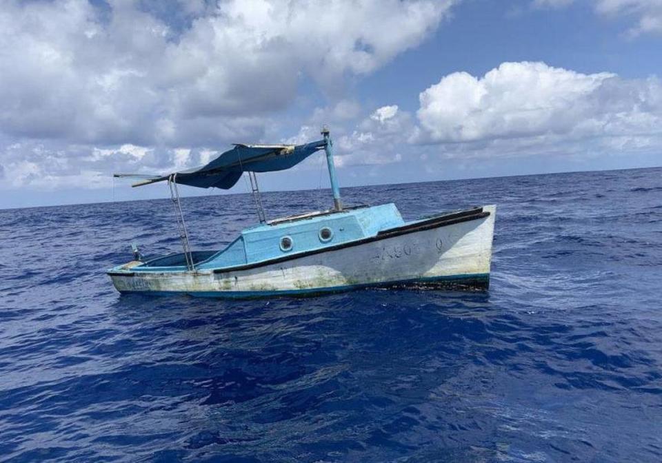 Coast Guard Cutter Charles Sexton’s crew alerted Coast Guard Sector Key West watchstanders of a vessel about 24 miles south of Marquesas Key, Florida, April 16, 2022. The people were repatriated on Monday, April 18, 2022.