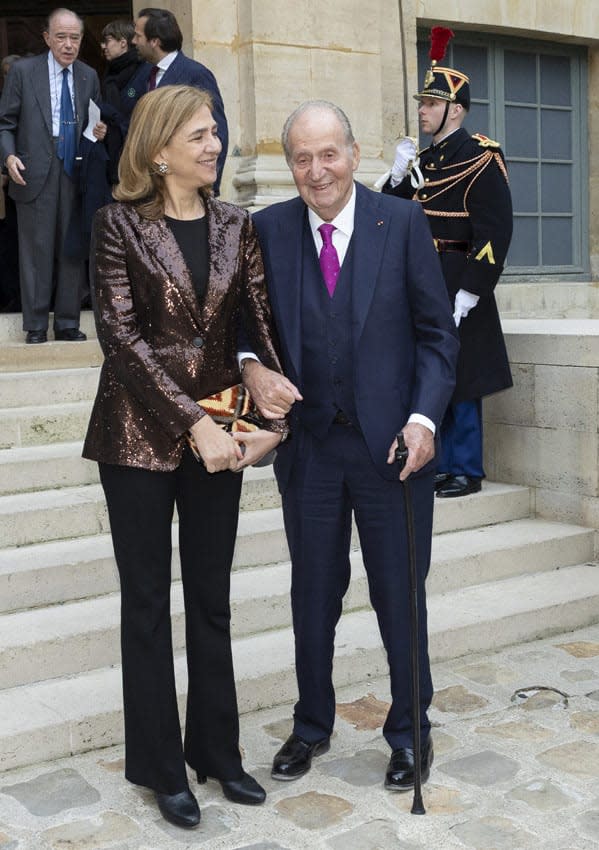 La infanta Cristina con su padre