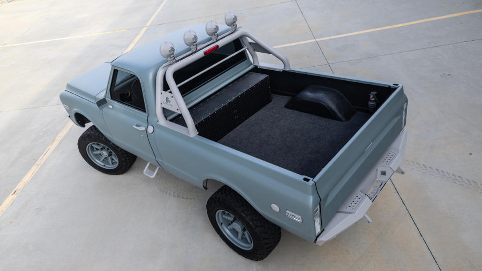 Robert Downey Jr.'s all-electric 1972 Chevrolet K-10 Pickup.