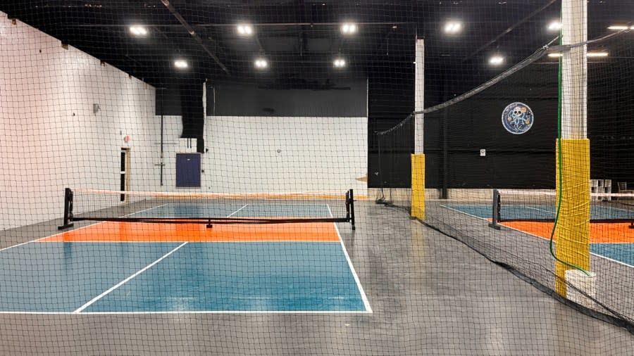 The new pickleball courts at Broad Leaf Brewery & Spirits in Kentwood. (Jan. 16, 2024)