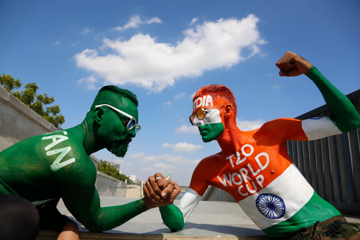 Fans get in the spirit before the World Cup showdown (AP)