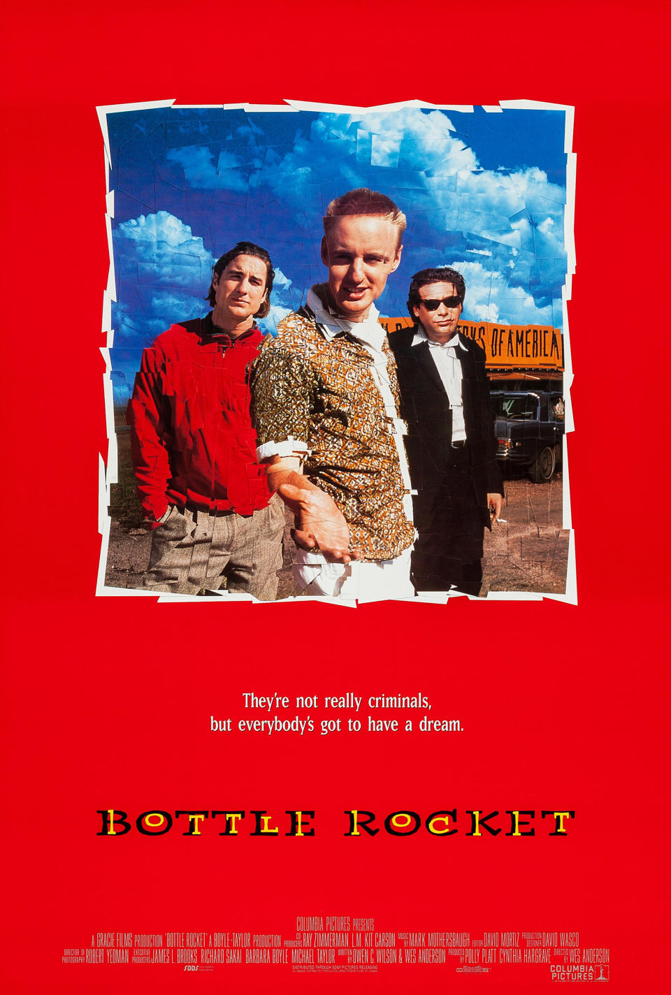 BOTTLE ROCKET, left: Luke Wilson, Owen Wilson, Robert Musgrave.