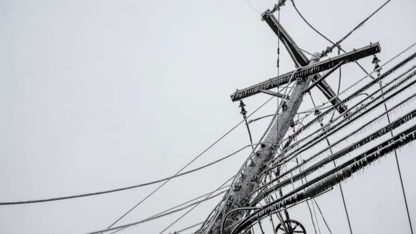 PHOTO: Frozen power lines are seen toppled over on Feb. 01, 2023, in Austin, Texas. A winter storm is sweeping across portions of Texas, causing massive power outages and disruptions of highways and roads. (Brandon Bell/Getty Images)