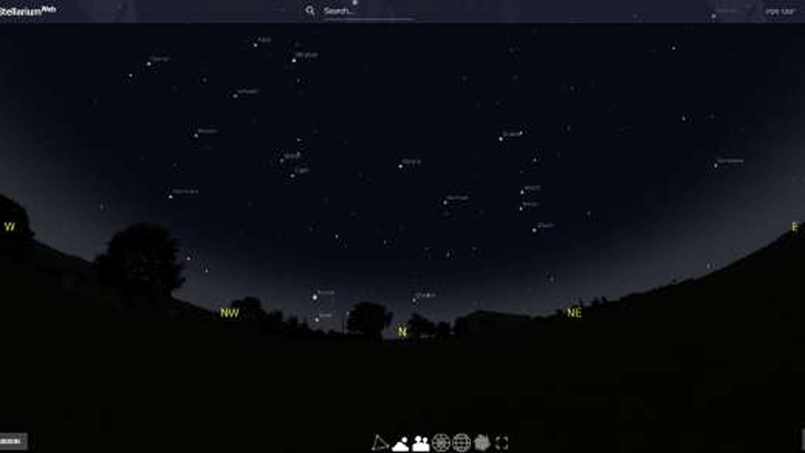 Stellarium stargazing app screenshot