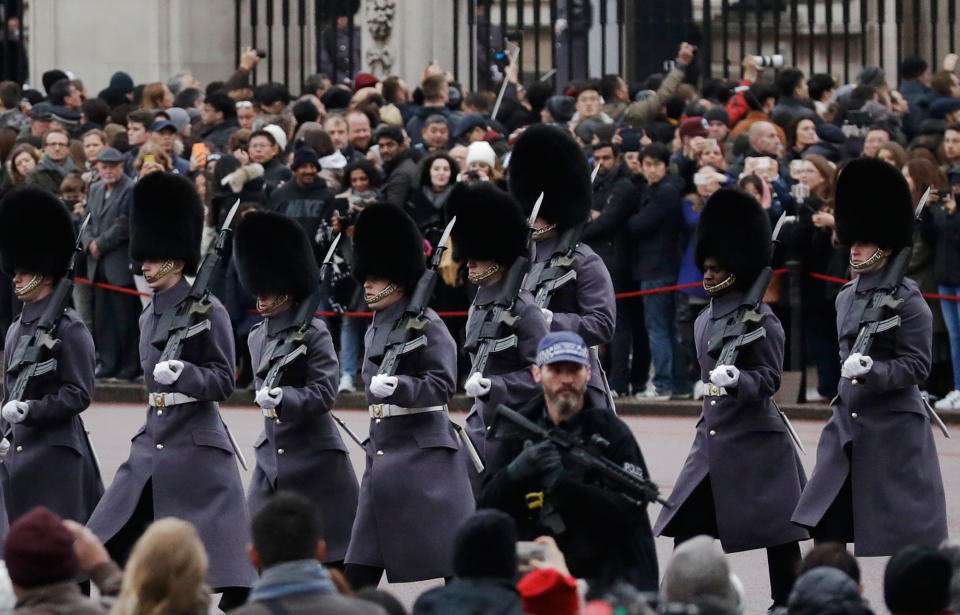 Changing the Guard ceremony outside Buckingham Palace in London