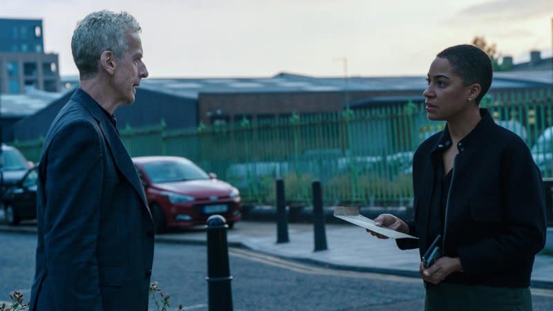 Peter Capaldi and Cush Jumbo star in the new drama, "Criminal Record." Photo courtesy of Apple TV+