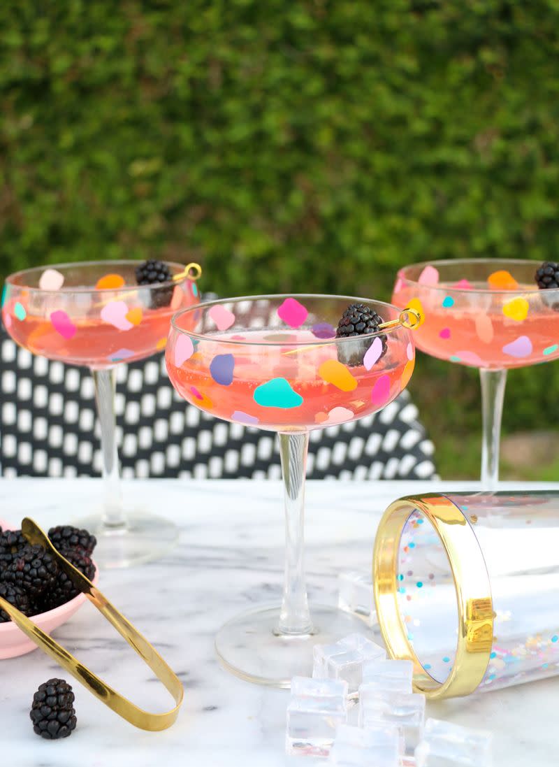 34) Colorful Coupe Cocktail Glasses