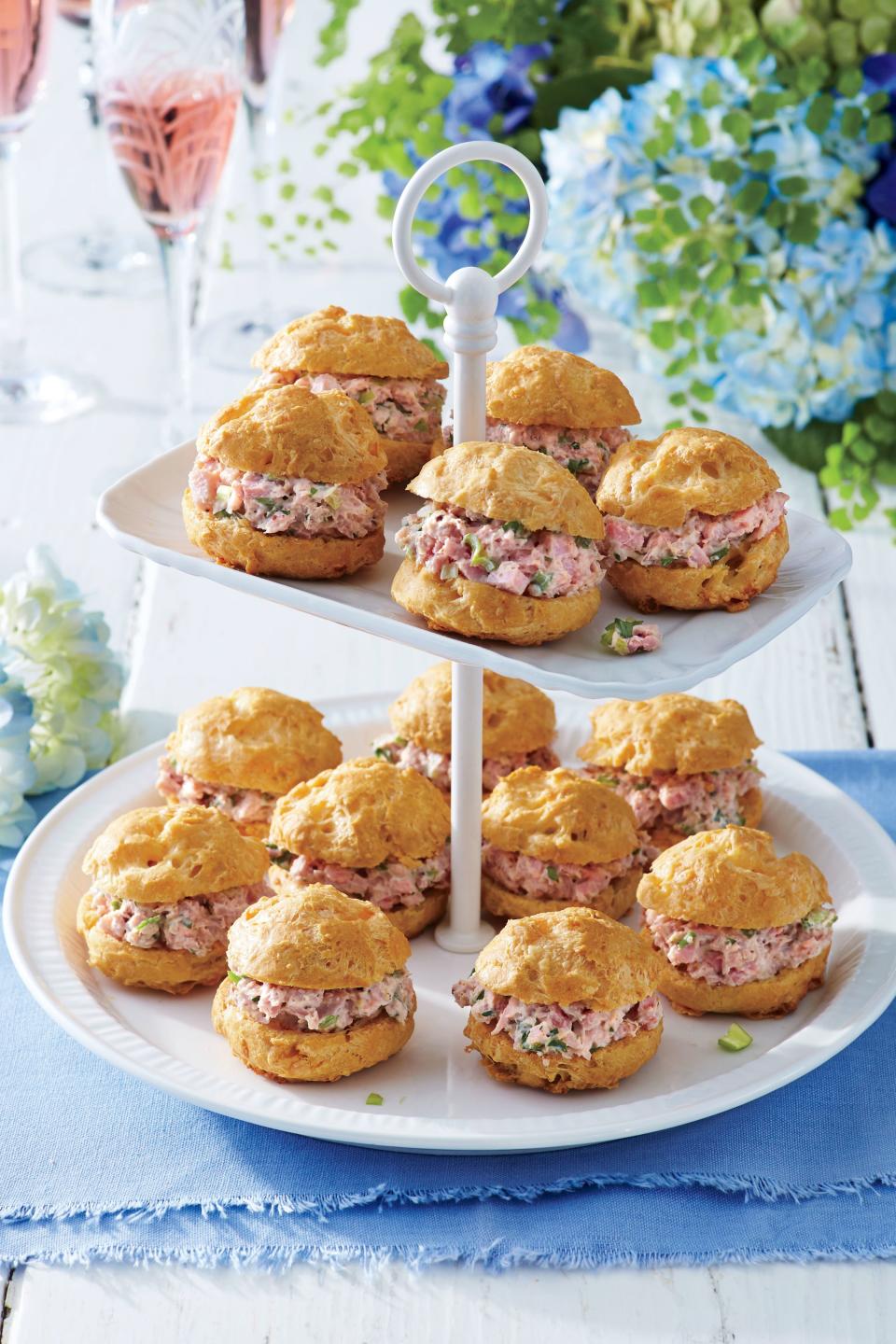 Party Puffs with Ham Salad