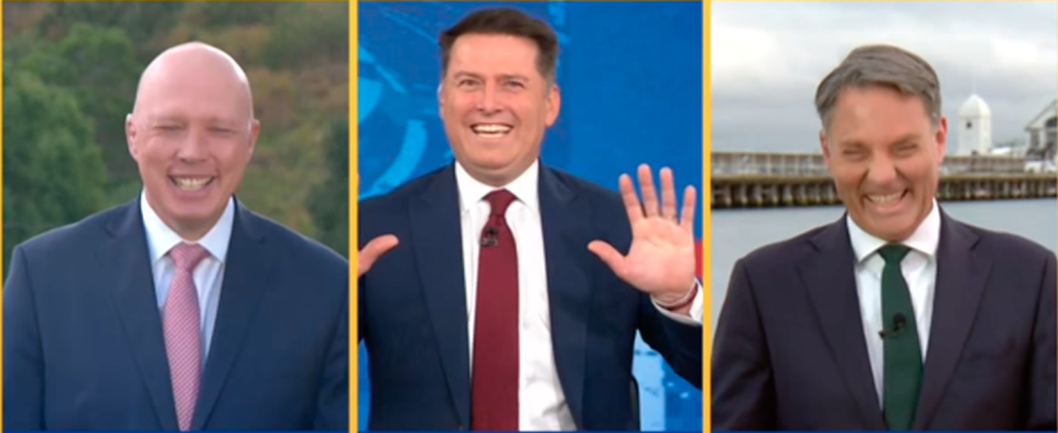 Peter Dutton, Karl Stefanovic and Richard Marles