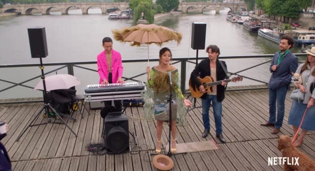 Mindy in a Renaissance Project lewk.<p>Screenshot: 'Emily in Paris' season 2 trailer</p>