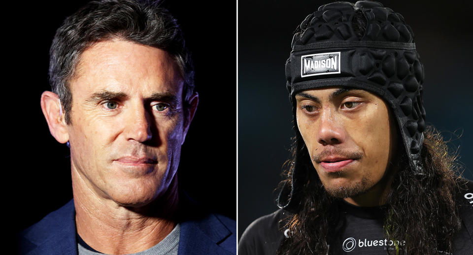 Pictured left Brad Fittler and right Jarome Luai