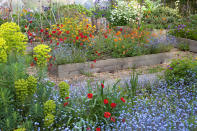 <p> As has already been said, the beauty of cottage garden ideas is that there are no rules. Therefore, you don&apos;t necessarily have to embrace the floral free-for-all of traditional cottage style. There are plenty of raised beds that will help to bring order to your space, while still letting you indulge in the vibrant and chaotic planting of your cottage garden ideas. Confining plants to the boxes not only makes your garden easier to navigate and tend, but also makes it easier to combine plants and crops together in one place &#x2013;&#xA0;as you would when planning a kitchen garden.&#xA0; </p>