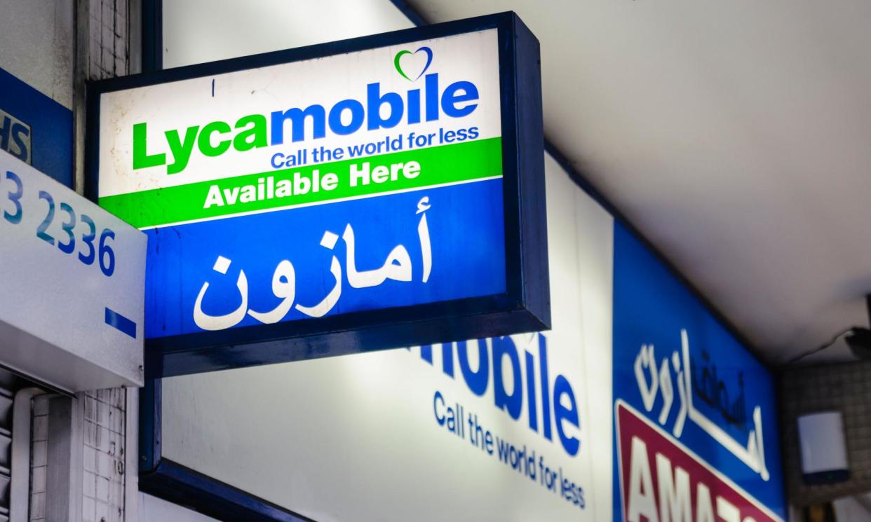 <span>Lycamobile sells pay-as-you-go sim cards popular for making cheap phone calls overseas.</span><span>Photograph: Stephen Barnes/Technology/Alamy</span>