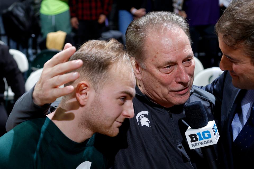 Tom Izzo has gotten to coach his son, Steven, a senior walk-on.