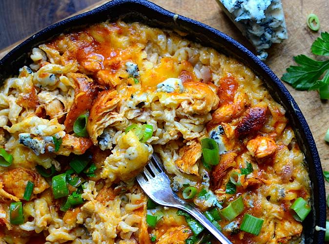 Baked Buffalo Chicken Mac and Cheese