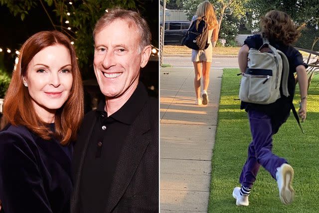 <p> Rob Latour/Variety/Penske Media/Getty; Marcia Cross/Instagram</p> Left: Marcia Cross with husband Tom Mahoney; Right: Marcia Cross' twin daughters Eden and Savannah