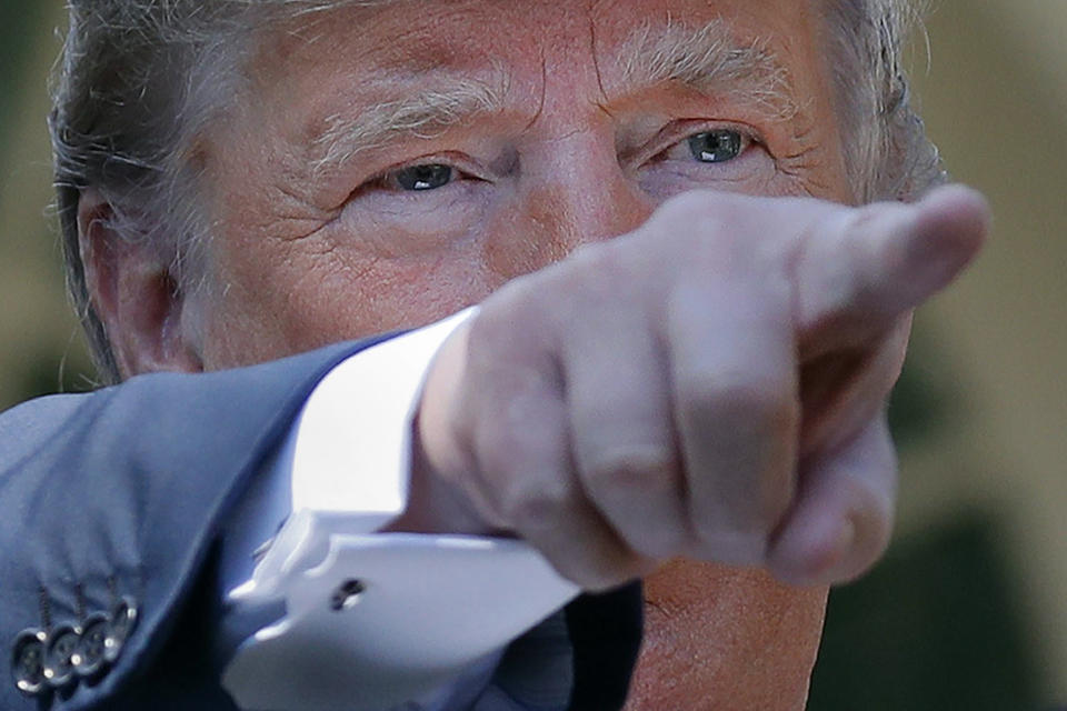 President Trump at he White House on Oct. 1, 2018. (AP Photo/Pablo Martinez Monsivais)