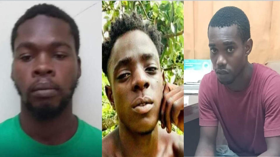 The three men — identified as Ron Mitchell, 30, Trevon Robertson, 19, and Abita Stanislaus, 25 — were initially arrested in December.  / Credit: Royal Grenada Police