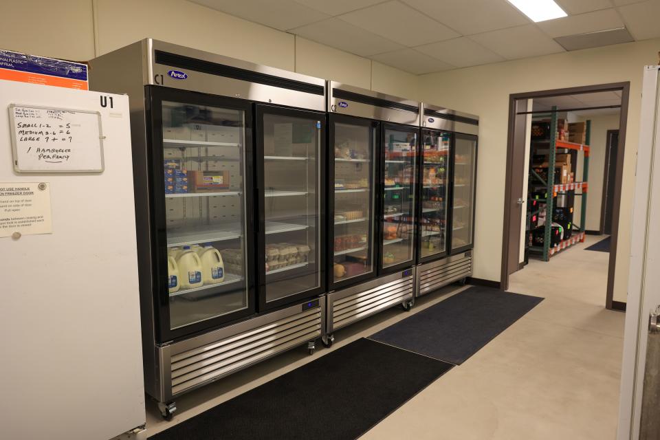 New commercial refrigerators, coolers, and drop freezers were purchased to hold meat & dairy products at the Randolph-Suffield-Atwater Food Shelf attached to the Knights of Columbus Hall in Randolphp.