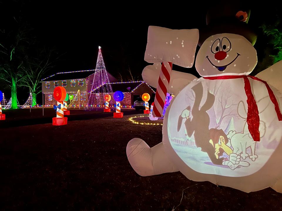 Christmas decorations at Sean McCleary and Lael Streight's home at 5733 S. Meadowlark Lane in 2023.