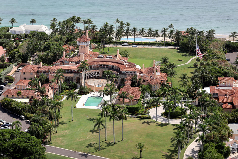 An aerial view of Mar-a-Lago.