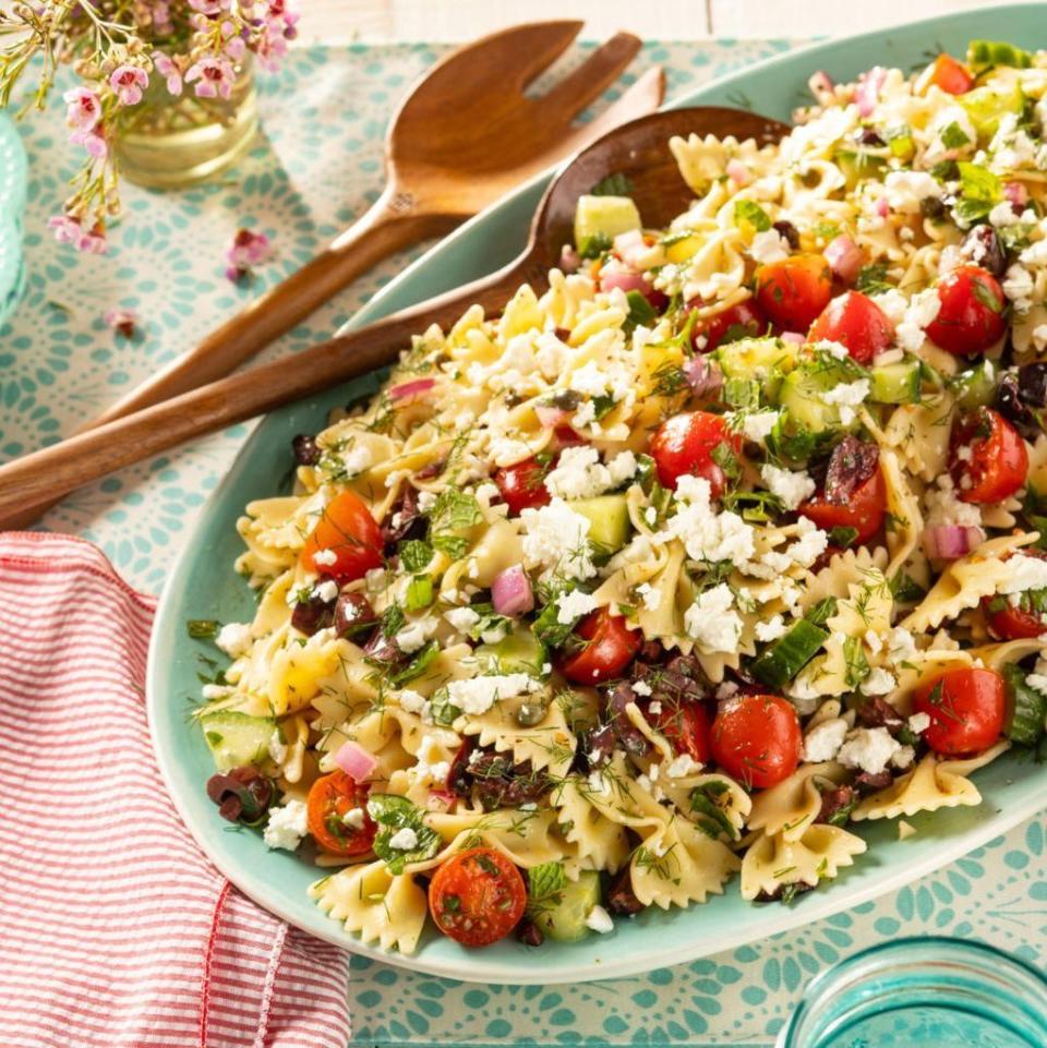 greek pasta salad without lettuce