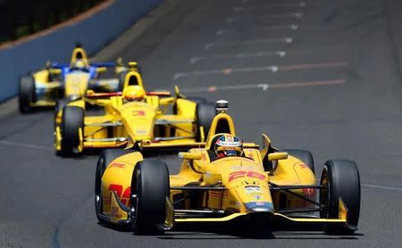 May 25, 2014; Indianapolis, IN, USA; IndyCar Series driver Ryan Hunter-Reay during the 2014 Indianapolis 500 at Indianapolis Motor Speedway. Andrew Weber-USA TODAY Sports
