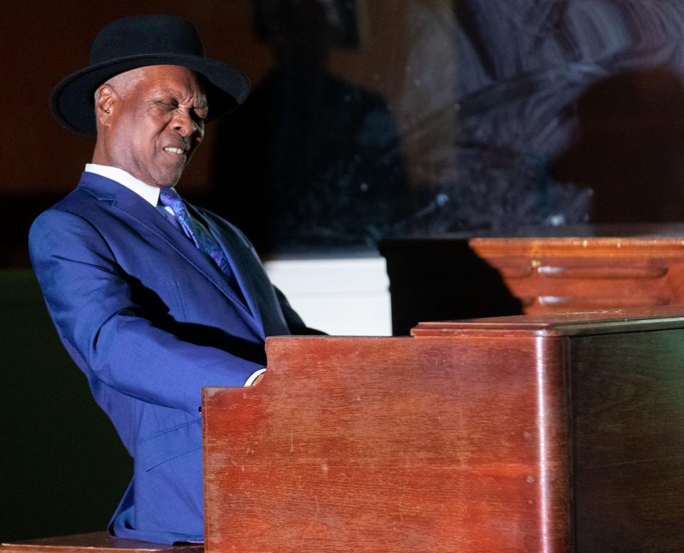 Booker T. Jones performs during an event announcing events for the 20th anniversary of Stax Museum on Wednesday, Sept. 14, 2022, in Memphis.