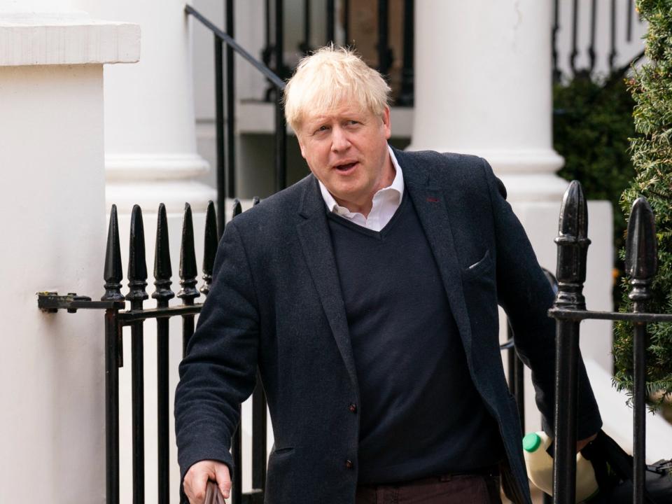 Boris Johnson leaves his home the day before the Parliamentary hearing (PA)