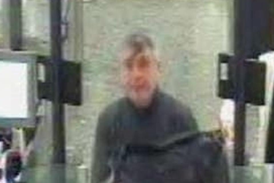 The man, Denis Sergeev, was caught on camera at Heathrow airport  (Met police)