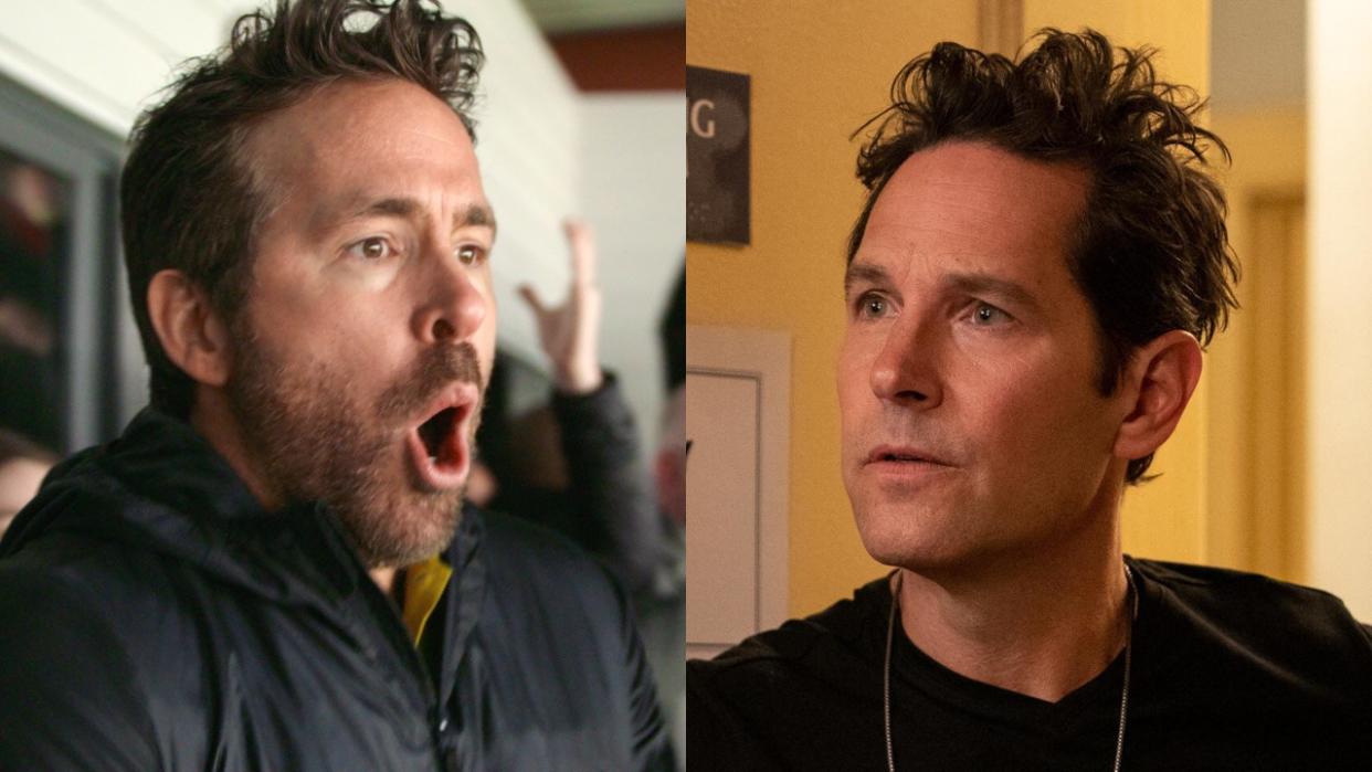  Ryan Reynolds on Welcome to Wrexham and Paul Rudd on Only Murders in the Building. 