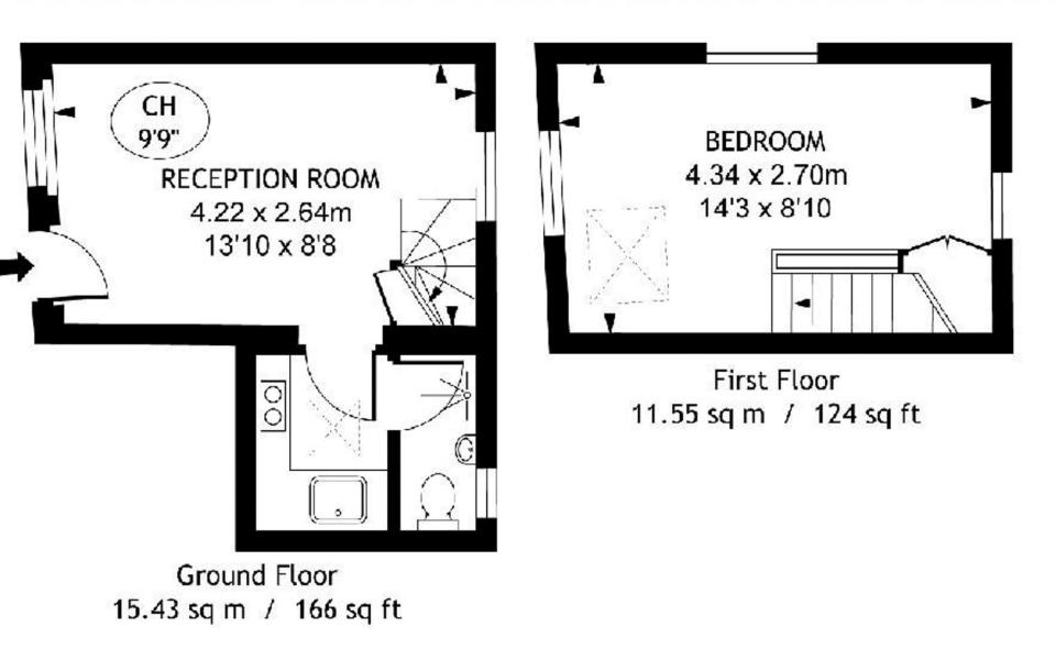 <p>The floor plan of the home confirms the minimal space it has. (Douglas & Gordon/The Telegraph) </p>