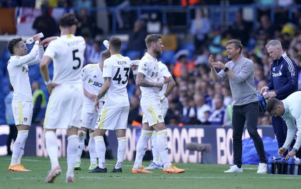 Jesse Marsch’s Leeds will play Blackpool and Cagliari in pre-season friendlies next month (Danny Lawson/PA) (PA Wire)