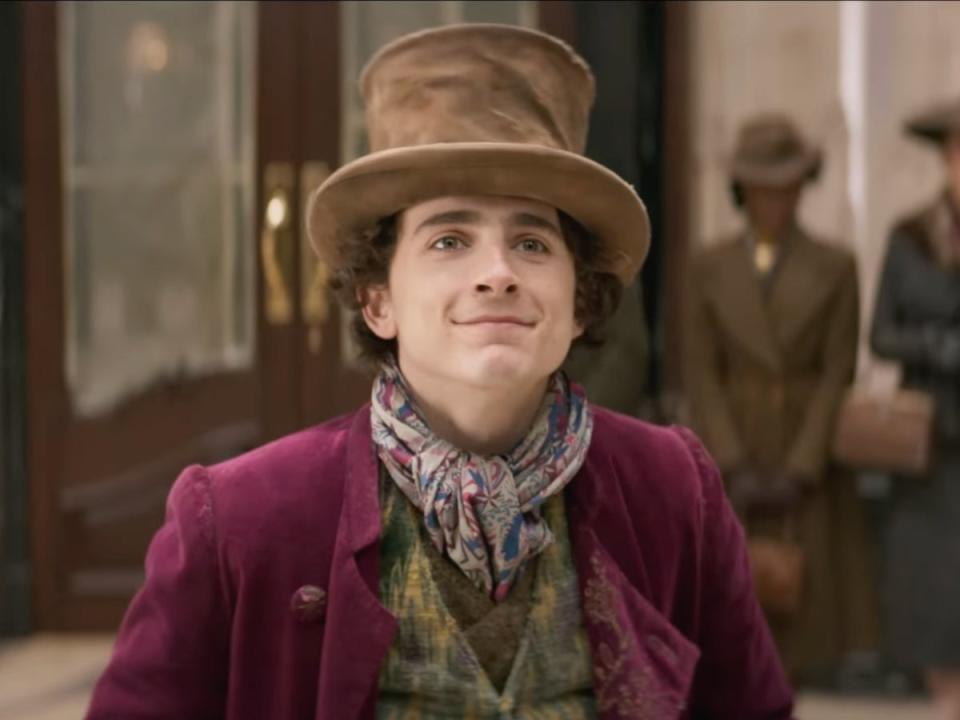 Timothée Chalamet in ‘Wonka’ (Warner Bros)