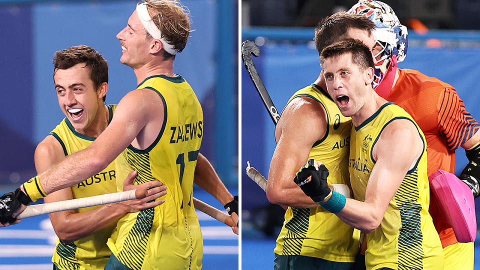 The Kookaburras  defeated Germany to win through to the gold medal match against Belgium in the men's hockey at the Tokyo Olympics. Pictures: Getty Images