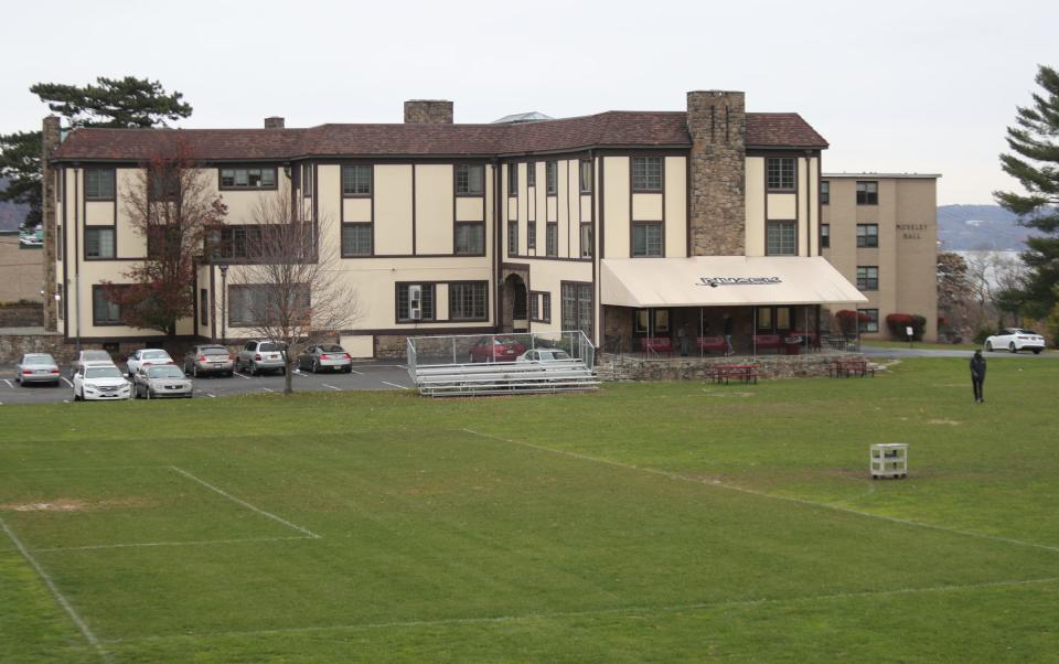 Moseley Hall (North) and the athletic field on the campus of Nyack College on Thursday, November 15, 2018.  