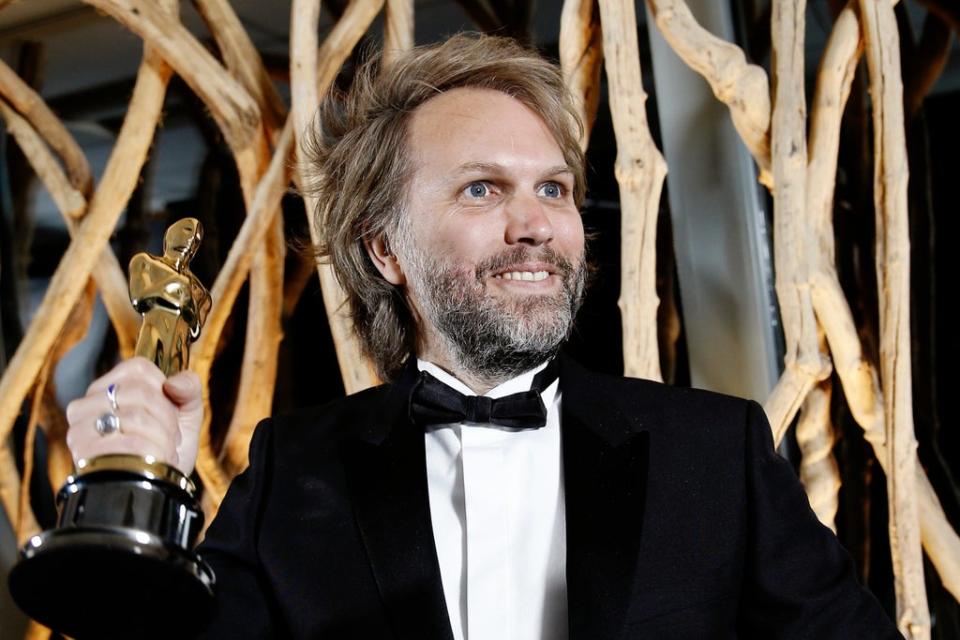 Florian Zeller with his Oscar for The Father (Getty Images)