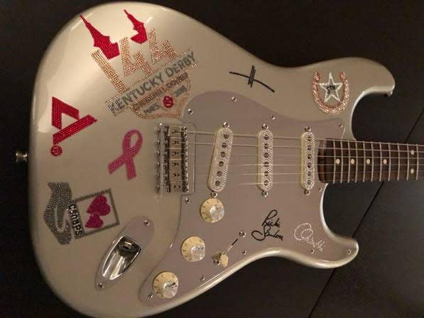 Guests at the Barnstable Brown Derby Eve Gala will have the opportunity to bid on a guitar designed, played and autographed by former Bon Jovi guitarist Richie Sambora. The guitar is also played by many of the celebrity guests who attend the event.  The guitar will be auctioned off and the money raised being donated to the Barnstable Brown Diabetes Research Center at the Univerisity of Kentucky